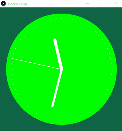 Accelerating clock gif