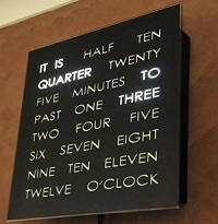 text clock